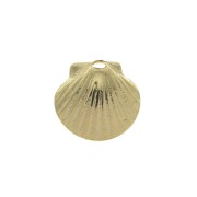 Mini breloque coquillage 7.5x8 mm - Doré à l'or fin x1|raw }}