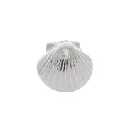 Mini breloque coquillage 7.5x8 mm - Placage argent fin x1|raw }}