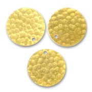 Sequins martelés 20 mm Doré à l'or fin x5|raw }}