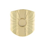 Bague large réglable serti pour cabochon à fond plat 6 mm - Doré à l'or fin x1|raw }}