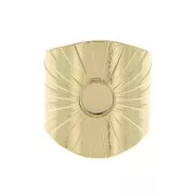 Bague large réglable serti pour cabochon à fond plat 6 mm - Doré à l'or fin x1