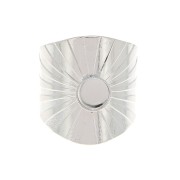 Bague large réglable serti pour cabochon à fond plat 6 mm - Placage argent fin x1|raw }}