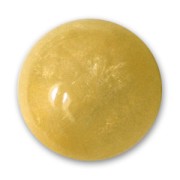 Perle ronde Polaris  effet calcite 14 mm Golden x1