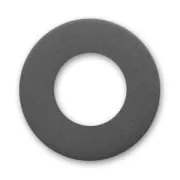 Perle rondelle Polaris dépolie 12 mm Jet Hematite x1