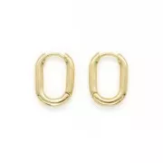 Dormeuses ovales à décorer 14x10 mm - Doré x2