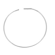 Clous d'oreilles cercle avec ouverture à décorer 39 mm - Rhodié x2