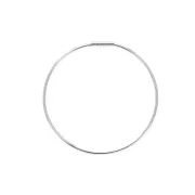 Clous d'oreilles cercle avec ouverture à décorer 30 mm - Rhodié x2