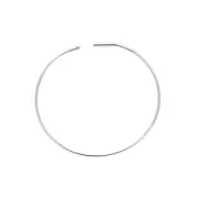 Clous d'oreilles cercle avec ouverture à décorer 30 mm - Rhodié x2