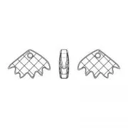 Pendentif Zinnia PureCrystal 6902 16,5x25 mm Crystal Silver Shade x1