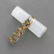 Moule silicone hexagone en pointe pour réaliser des pendentifs en résine 48 mm x1