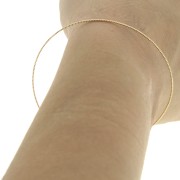 Bracelet jonc fin diamanté 64 mm - Plaqué Or 3 microns x1