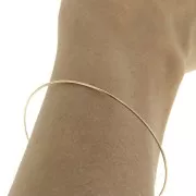 Bracelet jonc fin 59 mm - Petit poignet - Plaqué Or 3 microns x1