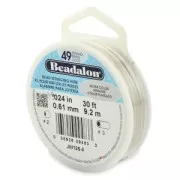 Fil Cablé 49 brins 0.61 mm - Beadalon - Argenté x9,2 m