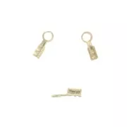 Pinces lacets ronds 0.9 mm - Plaqué Or 3 microns x4
