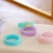 Moule silicone pour réaliser des bagues anneaux en résine taille 56 x1