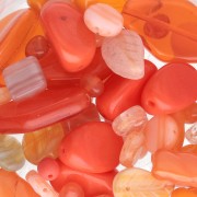 Assortiment de perles de bohème - Orange x50g