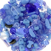 Assortiment de perles de bohème - Sapphire x50g