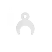 Mini breloque corne demi lune 8.5x7 mm en Argent 925 x1|raw }}