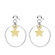 Mini breloque étoile 8x7 mm en Argent 925 Doré à l'or fin x1