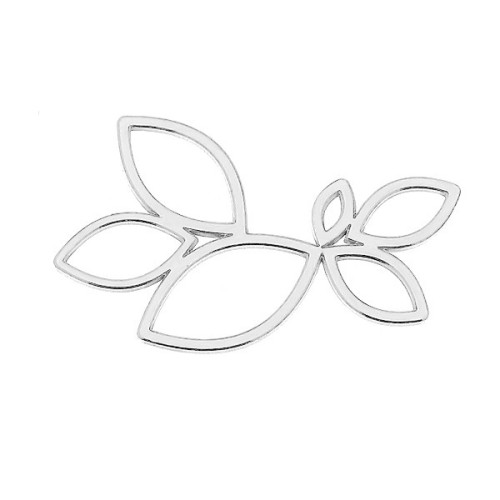 Intercalaire - pendentif feuilles ajourées 22x14 mm en Argent 925 x1