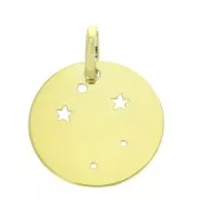 Pendentif constellation Balance 18 mm en Argent 925 Doré x1