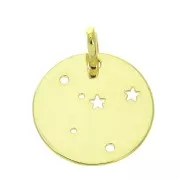Pendentif constellation Cancer 18 mm en Argent 925 Doré x1
