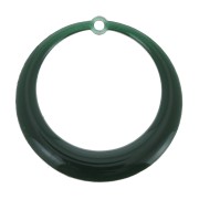 Pendentif rond évidé en résine époxy 28 mm - Vert sapin x1|raw }}