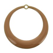 Pendentifs ronds évidés en résine époxy 28 mm - Moutarde x4