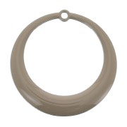 Pendentifs ronds évidés en résine époxy 28 mm - Taupe x4|raw }}