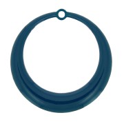 Pendentifs ronds évidés en résine époxy 28 mm - Bleu canard x4|raw }}