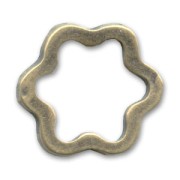 Anneaux étoile 18 mm bronze x4