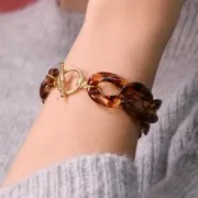 Fermoir T spirale 16 mm doré à l'or fin x1