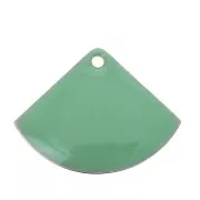 Sequins éventail en laiton et résine époxy 15x20 mm Mint x4