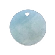 Sequin rond en plexiglas pailleté 19 mm - Bleu gris - Gris clair x1|raw }}