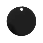 Sequin rond en plexiglas 22 mm motif ethnique - Noir - Multicolore x1