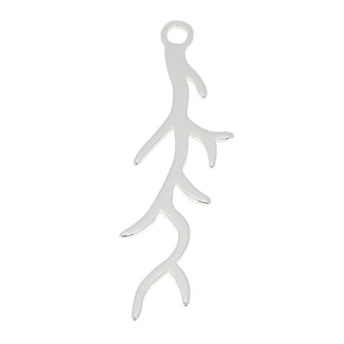 Pendentif corail 26x7 mm - Argent 925 x1