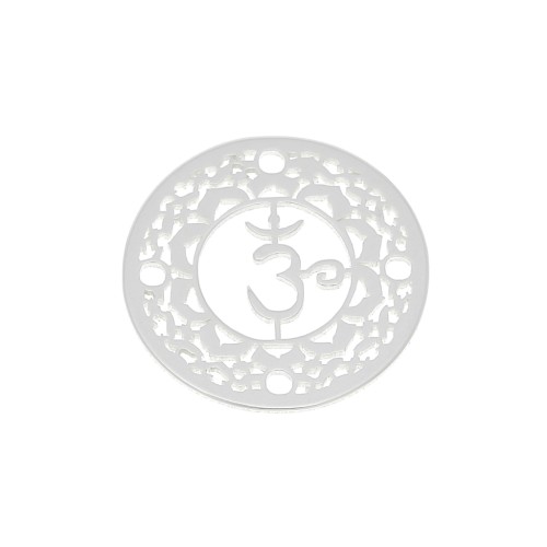 Intercalaire rond - médaille - 15 mm Chakra n°7 - Coronal - Argent 925 x1