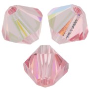 Toupies en cristal PureCrystal 5328 6 mm Light Rose AB x20|raw }}