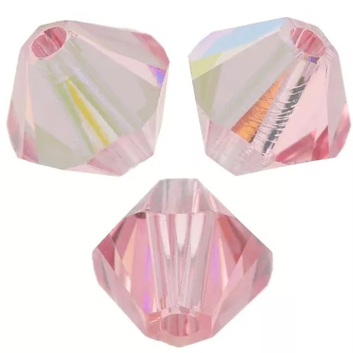 Toupies en cristal PureCrystal 5328 6 mm Light Rose AB x20
