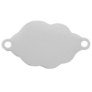 Intercalaire nuage 2 anneaux 20x11 mm - Acier inoxydable 304 x1|raw }}