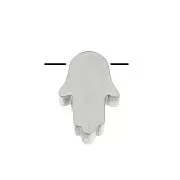 Poussoir - Perle main de Fatma 8x5.5 mm pour cordon 1.5 mm - Acier inoxydable x1