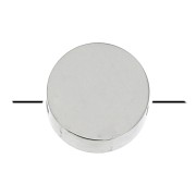 Poussoir - Palet rond 7 mm pour cordon 1.5 mm - Acier inoxydable x1
