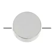 Poussoir - Palet rond 7 mm pour cordon 1.5 mm - Acier inoxydable x1