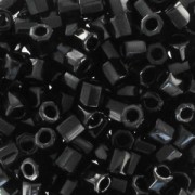 Miyuki Delica 8/0 Hex Cut DBLC0010 - Black x10g