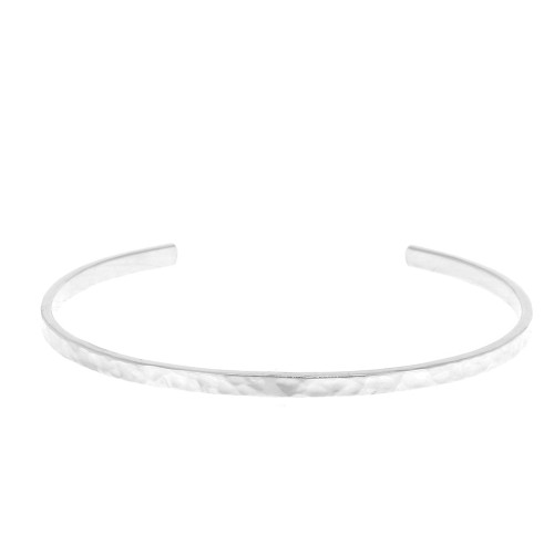 Bracelet jonc martelé 3x155 mm en Argent 925 x1