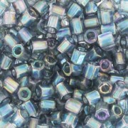 Miyuki Delica 8/0 Hex Cut DBLC0111 - Tr Blue Gray Gold Luster x10g