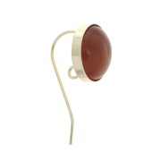 Crochets d'oreilles ronds pour cabochon 12 mm Gold Filled (or laminé) x2