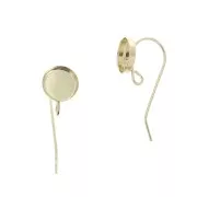 Crochets d'oreilles ronds pour cabochon 8 mm - Gold Filled (or laminé) x2