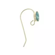 Crochets d'oreilles ronds pour cabochon 6 mm - Gold Filled (or laminé) x2