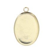 Pendentif ovale pour cabochon fond plat 18x13 mm - Gold filled (or laminé) x1|raw }}